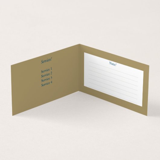 ヴィンテージ孔雀 – 名刺 (内部)