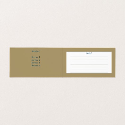 ヴィンテージ孔雀 – 名刺 (内部フラット)