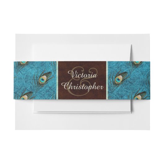 ヴィンテージ孔雀 招待状ベリーバンド (正面例)