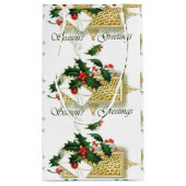 ヴィンテージ季節のごあいさつクリスマス スモールペーパーバッグ (裏面)