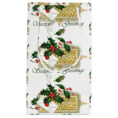 ヴィンテージ季節のごあいさつクリスマス スモールペーパーバッグ (正面)