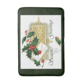 ヴィンテージ季節のごあいさつクリスマス バスマット (正面縦)
