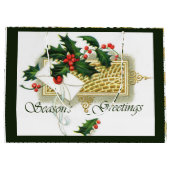 ヴィンテージ季節のごあいさつクリスマス ラージペーパーバッグ (裏面)