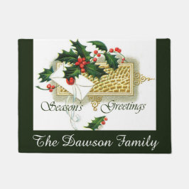 ヴィンテージ季節のごあいさつ パーソナライズされた ドアマット