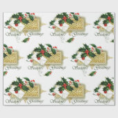 ヴィンテージ季節のごあいさつ ラッピングペーパー (フラット)