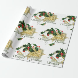 ヴィンテージ季節のごあいさつ ラッピングペーパー
