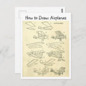 ヴィンテージ学の描画方法 ポストカード (正面/裏面)