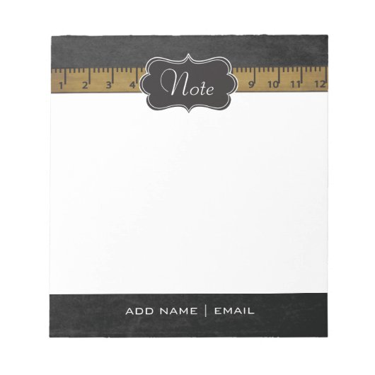 ヴィンテージ学校デザイン ノートパッド (正面)