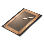 ヴィンテージ学校石板パーソナライズされた先生HNP ノートパッド (アングル)