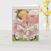 ヴィンテージ孫娘誕生日グリーティングカード カード (黄色い花)