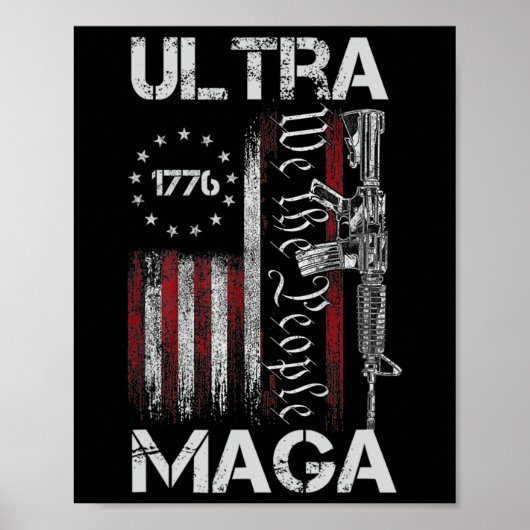 ヴィンテージ宇佐国旗Ultra Mega Gun Usa 7月4日 ポスター (正面)