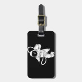 ヴィンテージ宇宙おもしろい宇宙飛行士 ラゲッジタグ (正面縦)