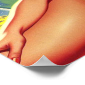 ヴィンテージ宇宙のピンアップ ポスター (角)