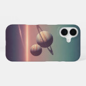 ヴィンテージ宇宙の地平線 iPhone 16ケース (裏面横)
