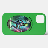 ヴィンテージ宇宙エイリアン遊Martian's the Guitar URM Case-Mate iPhoneケース (裏面 (横))
