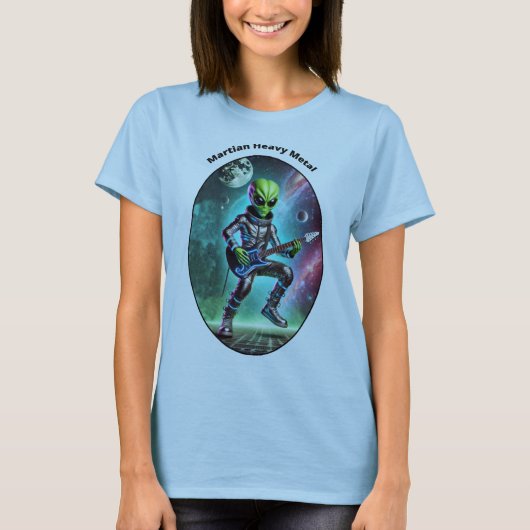 ヴィンテージ宇宙エイリアン遊Martian's the Guitar URM Tシャツ (正面)