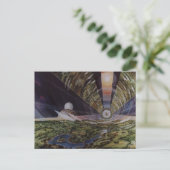 ヴィンテージ宇宙コロニーイラストレーション ポストカード (スタンド正面)