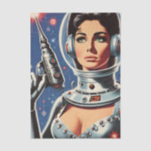 ヴィンテージ宇宙女性 薄葉紙 (正面)