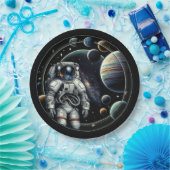 ヴィンテージ宇宙惑星 ペーパープレート (パーティー)