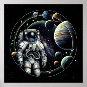 ヴィンテージ宇宙惑星 ポスター