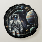 ヴィンテージ宇宙惑星 ラウンドクッション (裏面)