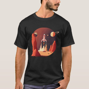 ヴィンテージ宇宙科学火星フィクションギーク太陽のシステム Tシャツ