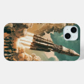 ヴィンテージ宇宙船の打ち上げ Case-Mate iPhoneケース (裏面 (横))