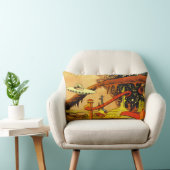 ヴィンテージ宇宙船シーンランバーピロー ランバークッション (椅子)