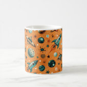 ヴィンテージ宇宙船ロケット船パターン – コスモス(1) コーヒーマグカップ (中央)