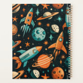 ヴィンテージ宇宙船ロケット船パターン – コスモス(2) プランナー手帳 (裏面)