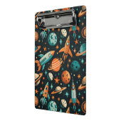 ヴィンテージ宇宙船ロケット船パターン – コスモス(2) ミニクリップボード (アングル2)