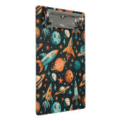 ヴィンテージ宇宙船ロケット船パターン – コスモス(2) ミニクリップボード (アングル)