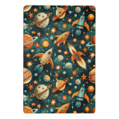 ヴィンテージ宇宙船ロケット船パターン – コスモス(3) ミニクリップボード (裏面)