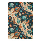 ヴィンテージ宇宙船ロケット船パターン – コスモス(4) ミニクリップボード (裏面)