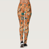 ヴィンテージ宇宙船ロケット船パターン – コスモス(5) レギンス (裏面)