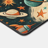 ヴィンテージ宇宙船ロケット船パターン – コスモス(6) デスクマット (コーナー)