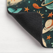 ヴィンテージ宇宙船ロケット船パターン – コスモス(6) マウスパッド (コーナー)