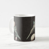 ヴィンテージ宇宙船柄 コーヒーマグカップ (正面左)