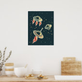 ヴィンテージ宇宙船 ポスター (キッチン)