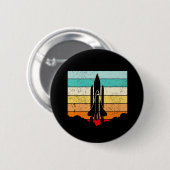 ヴィンテージ宇宙船/宇宙/宇宙船 缶バッジ (正面&裏面)