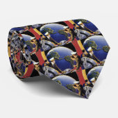 ヴィンテージ宇宙飛行士が地球を周回 ネクタイ (ロール)