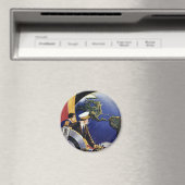 ヴィンテージ宇宙飛行士が地球を周回 マグネット (インサイチュ (食洗機))