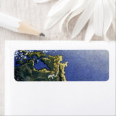 ヴィンテージ宇宙飛行士が地球を周回 ラベル (インサイチュ)