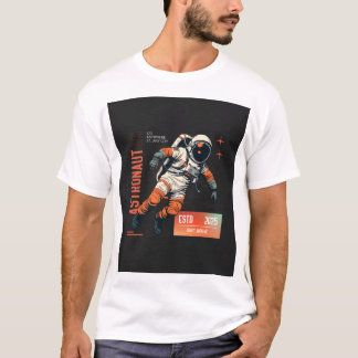 ヴィンテージ宇宙飛行士グラフィックデザイン | 宇宙エクスプローラ Tシャツ