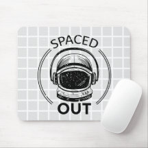 ヴィンテージ宇宙飛行士ヘルメット格子マウスパッド