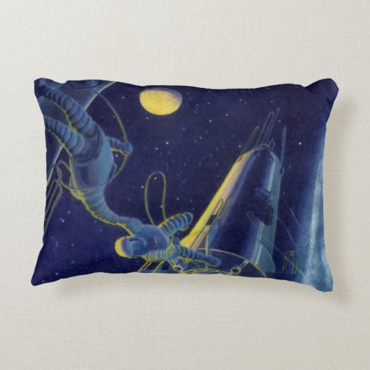 ヴィンテージ宇宙飛行士 アクセントクッション (裏面)