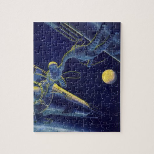 ヴィンテージ宇宙飛行士 ジグソーパズル (縦)