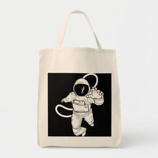 ヴィンテージ宇宙飛行士 トートバッグ (正面)