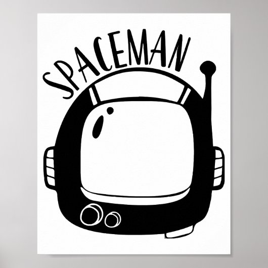 ヴィンテージ宇宙飛行士 ポスター (正面)