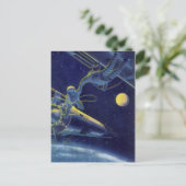 ヴィンテージ宇宙飛行士 ポストカード (スタンド正面)